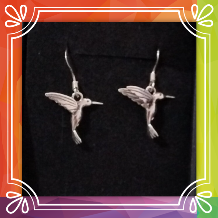 Humming Bird Dangle Earrings