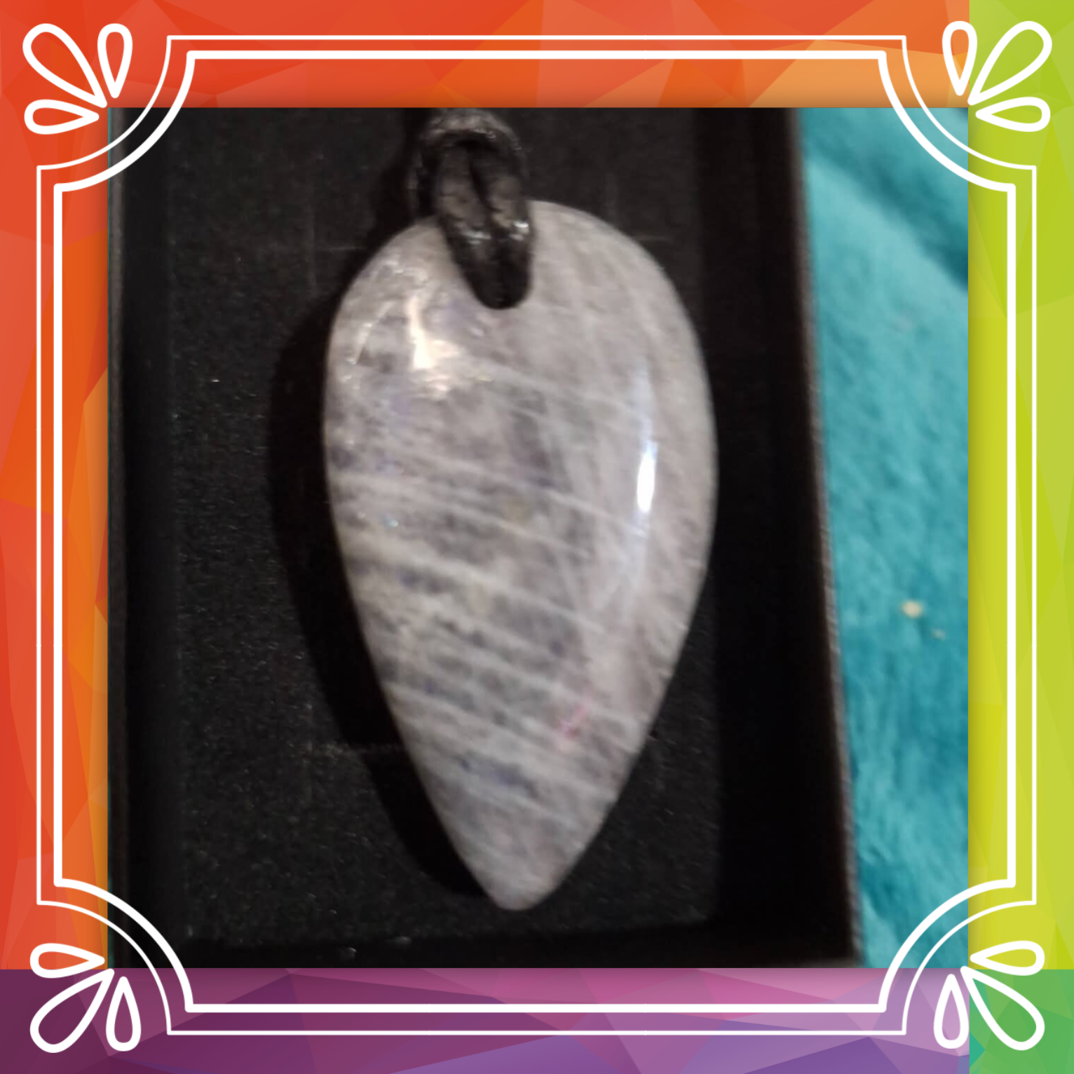 Labradorite Leaf Pendant