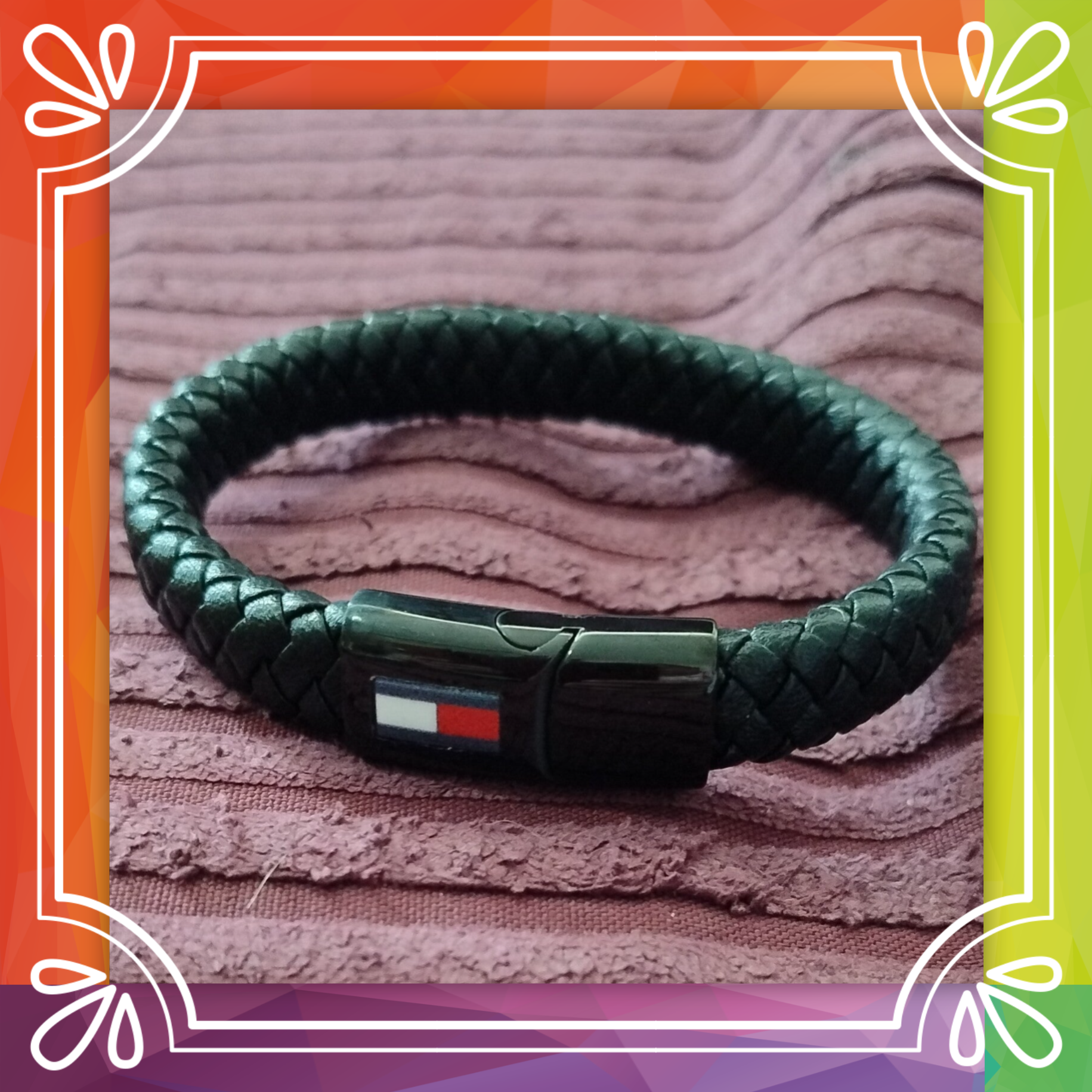 Mens Leather Braided Bracelet