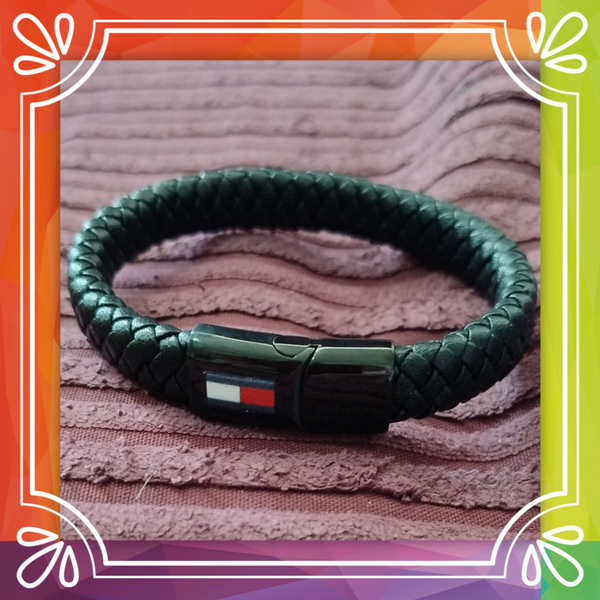 Mens Leather Braided Bracelet