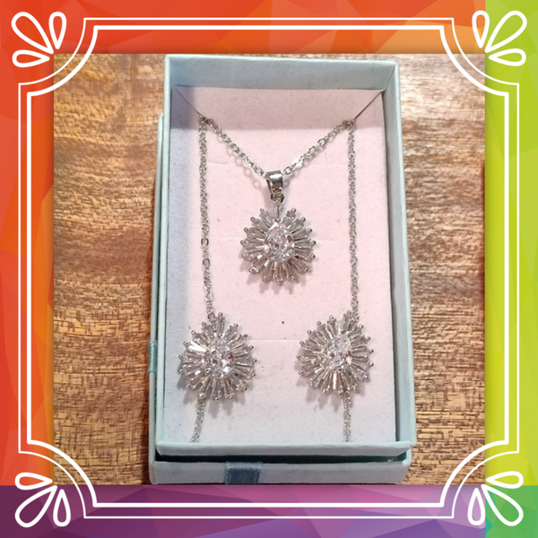 Austrian Crystal Necklace and Earrings Set