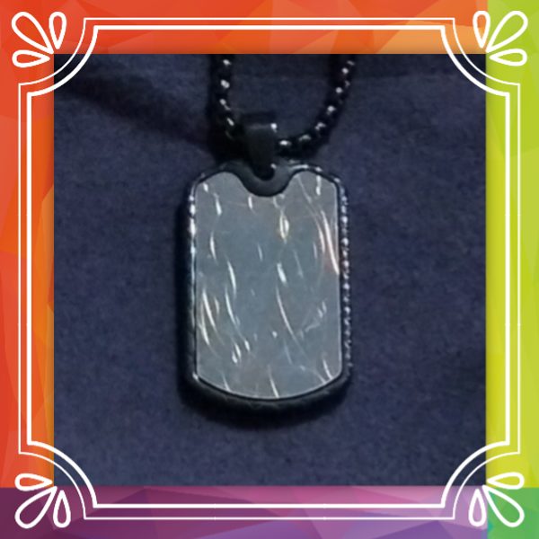 Spirograph Dogtag Necklace