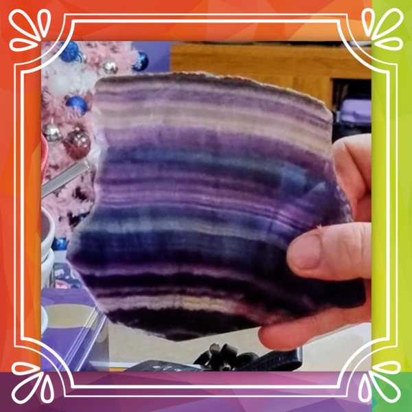 Rainbow Fluorite Slab