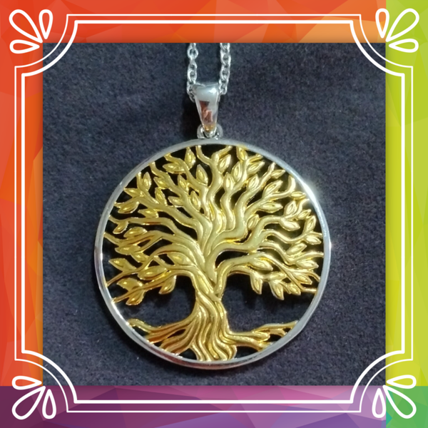 Two-Tone Tree of Life Necklace