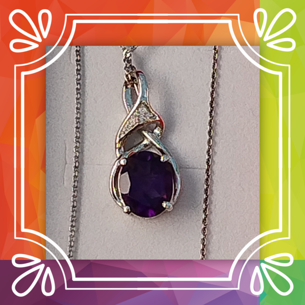 Amethyst and Zircon Necklace
