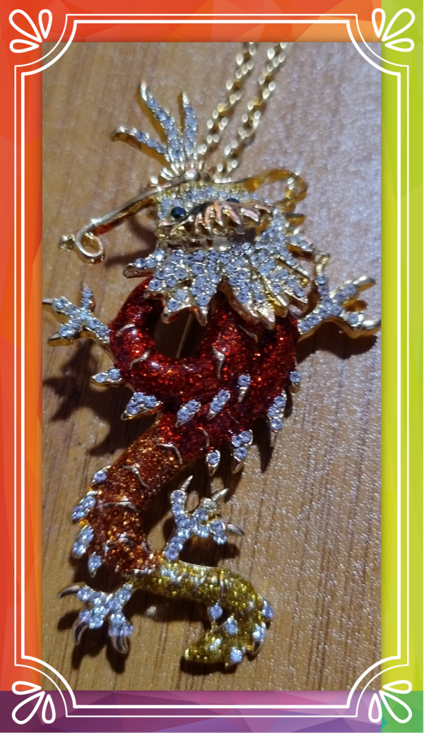 Chinese Dragon 2-in-1  Necklace
