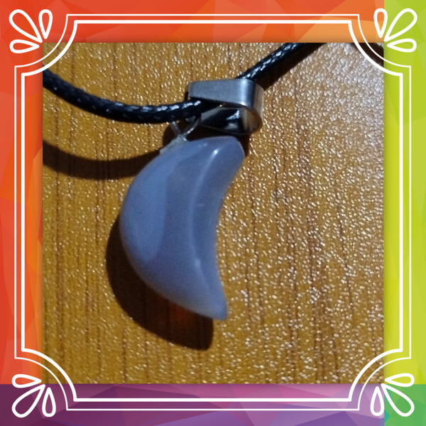 Cresent Moon Thong Necklace