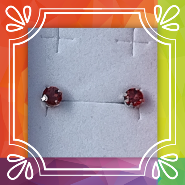 Sterling Silver Gem Stud