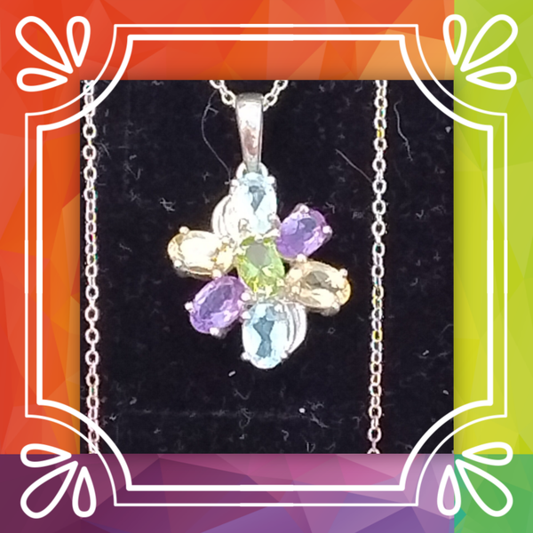 Tourmaline Cluster Necklace