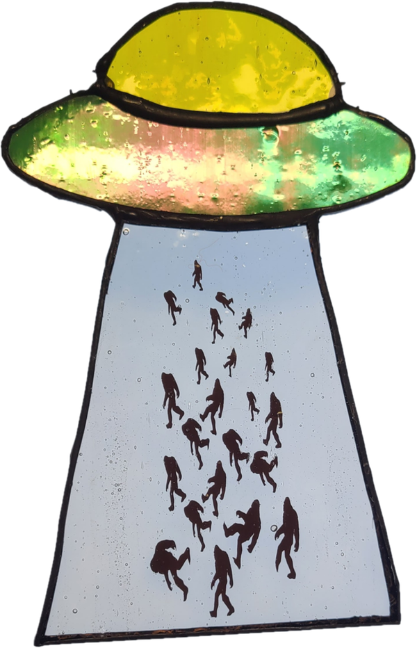 Big Foot Alien Abduction - approx 6"x4"