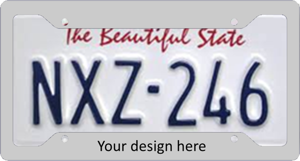 License Plate Frame, Blank (Insert your own design) - 12"x6 1/4"