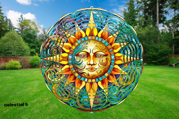 Celestial Sun Wind Spinner 8"