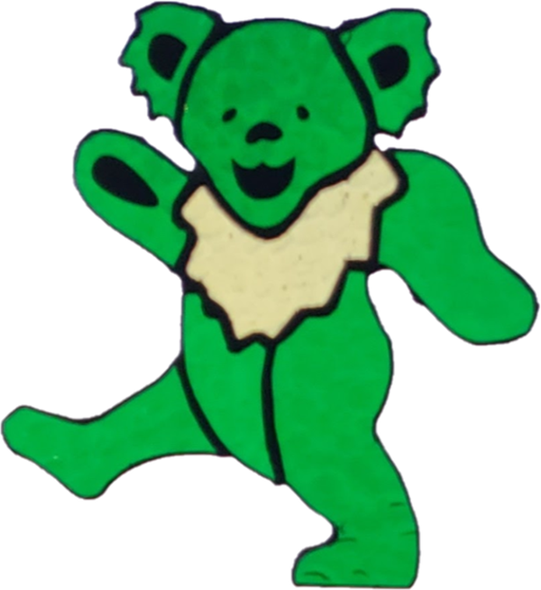 Dancing Bear Green Stained Glass Suncatcher 8"