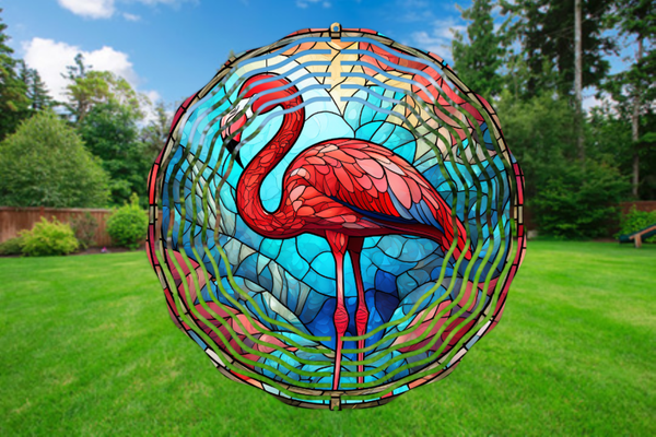 Flamingo Wind Spinner 8"