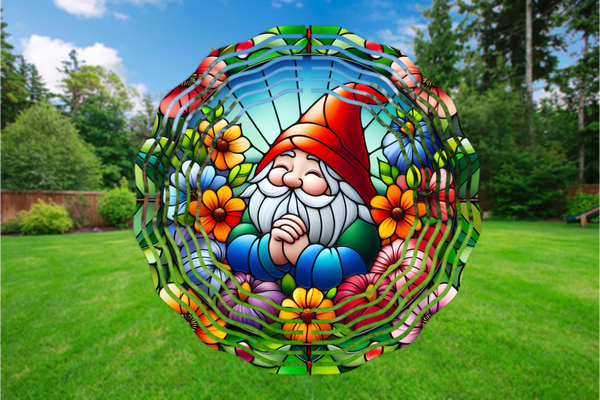 Garden Gnome Wind Spinner 8"