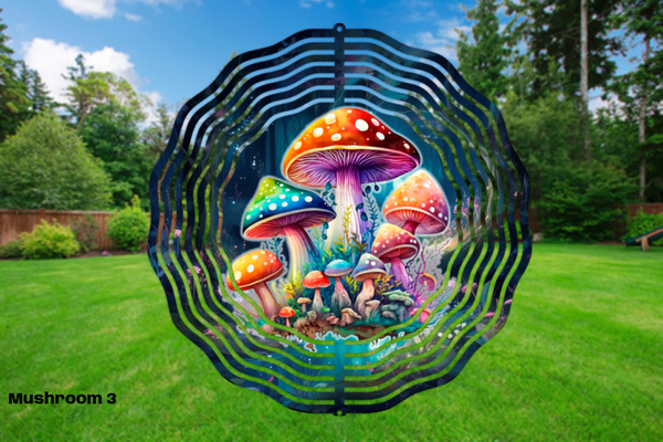 Mushroom Wind Spinner - 8"