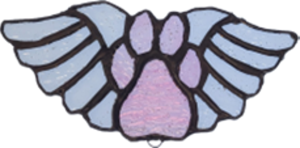Pet Memorial Stained Glass Suncatcher - approx 6"x3"