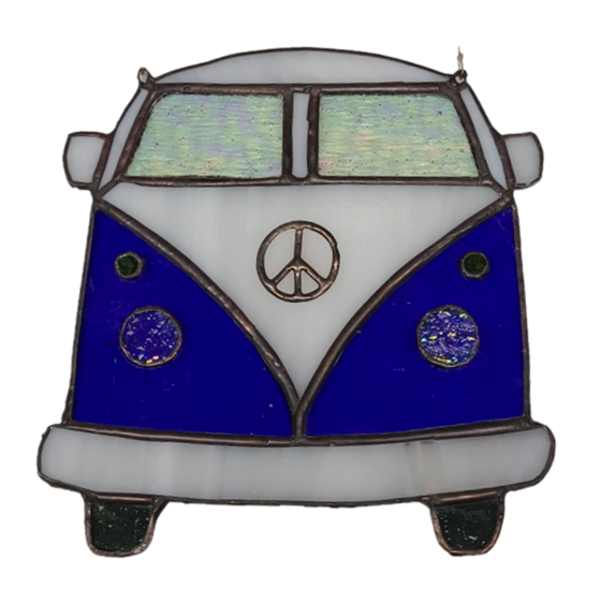 VW Bus Stained Glass Suncatcher - approx. 6"x6"