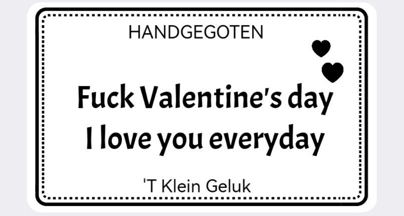 Valentijnlabel