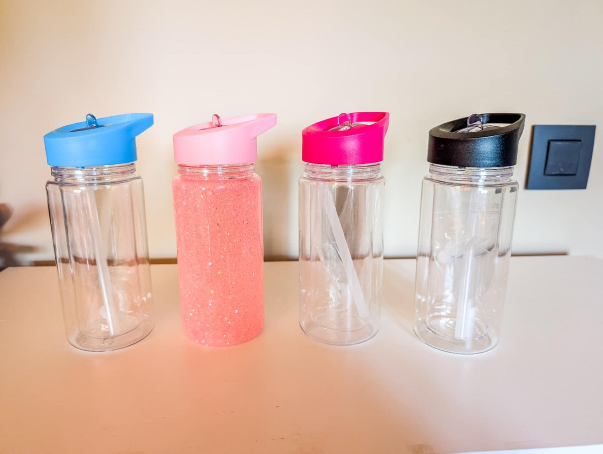 Drinkfles met glitter