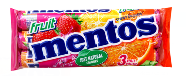 Mentos fruit x3