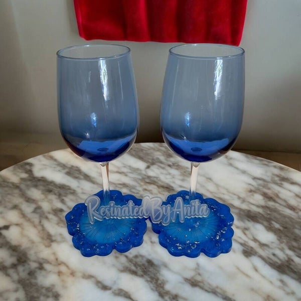 Blue Wineglass Set