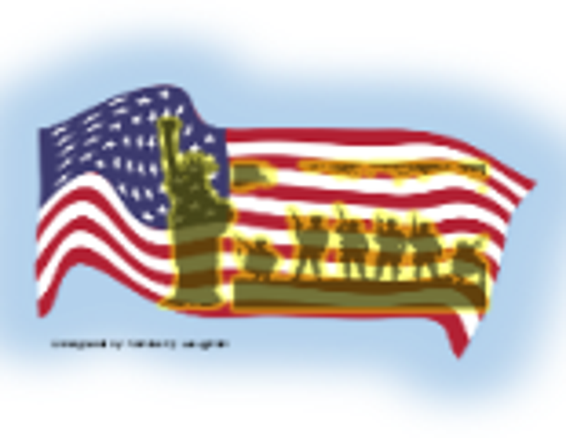 A U.S. flag that represents my patriotism and love for the military.