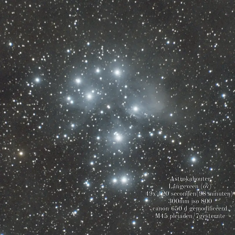M45 pleiaden/7gesternte 31-01-2025