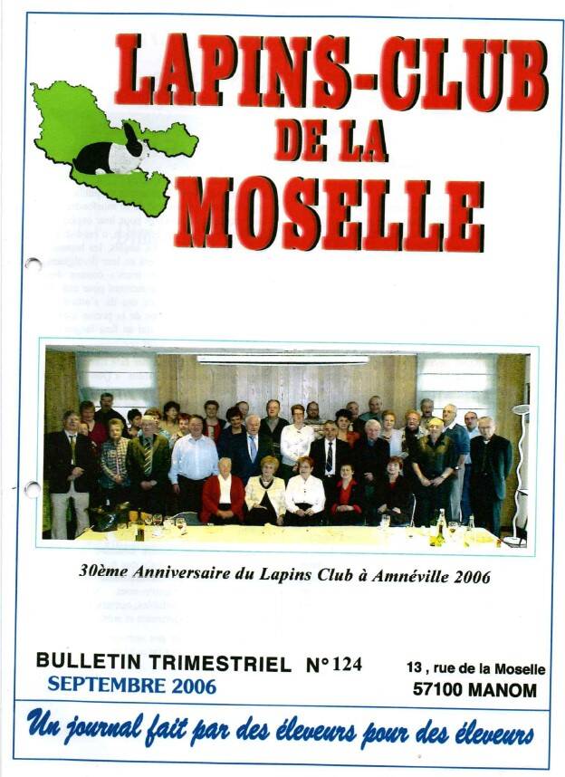 30 ans du lapins club de la moselle