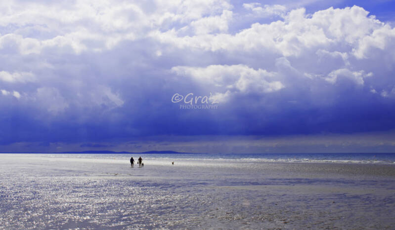 Lone Walkers on Pendine sands