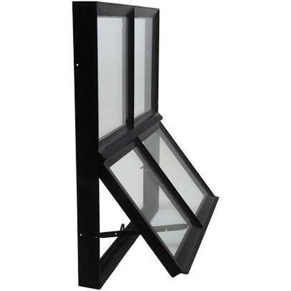 Stalen raam 400 x 400mm open dubbel glas