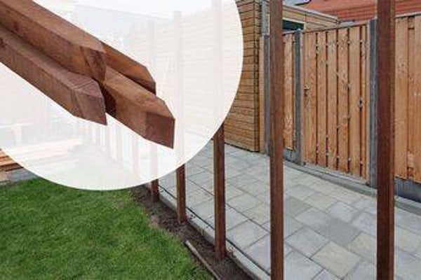 Paal Hardhout mix 6x6x275 cm Fijnbezaagd