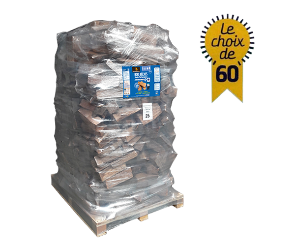 Bûches haute performance palette 1.85 stère - Livraison 0-20km