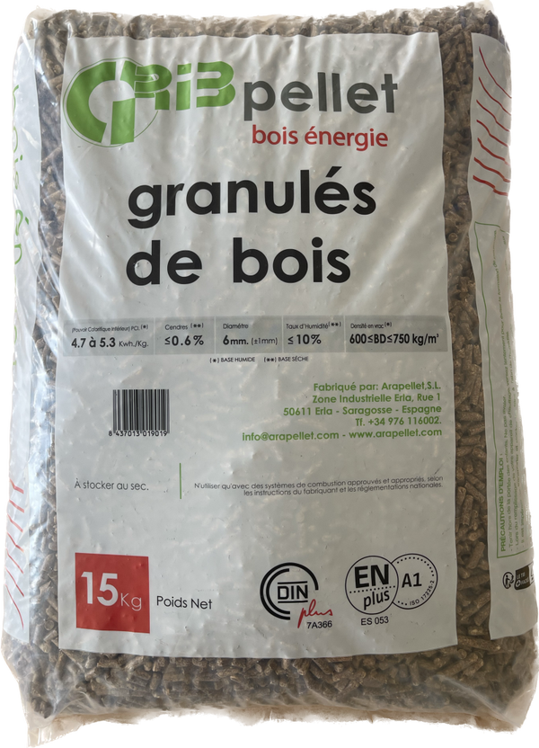 1 Palette 77 sacs de Granulés RIBpellet - Livraison 1 - 20km -