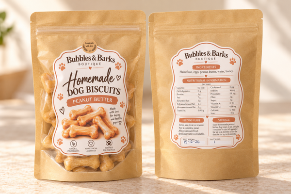 HOMEMADE PEANUT BUTTER AND HONEY DOG TREATS