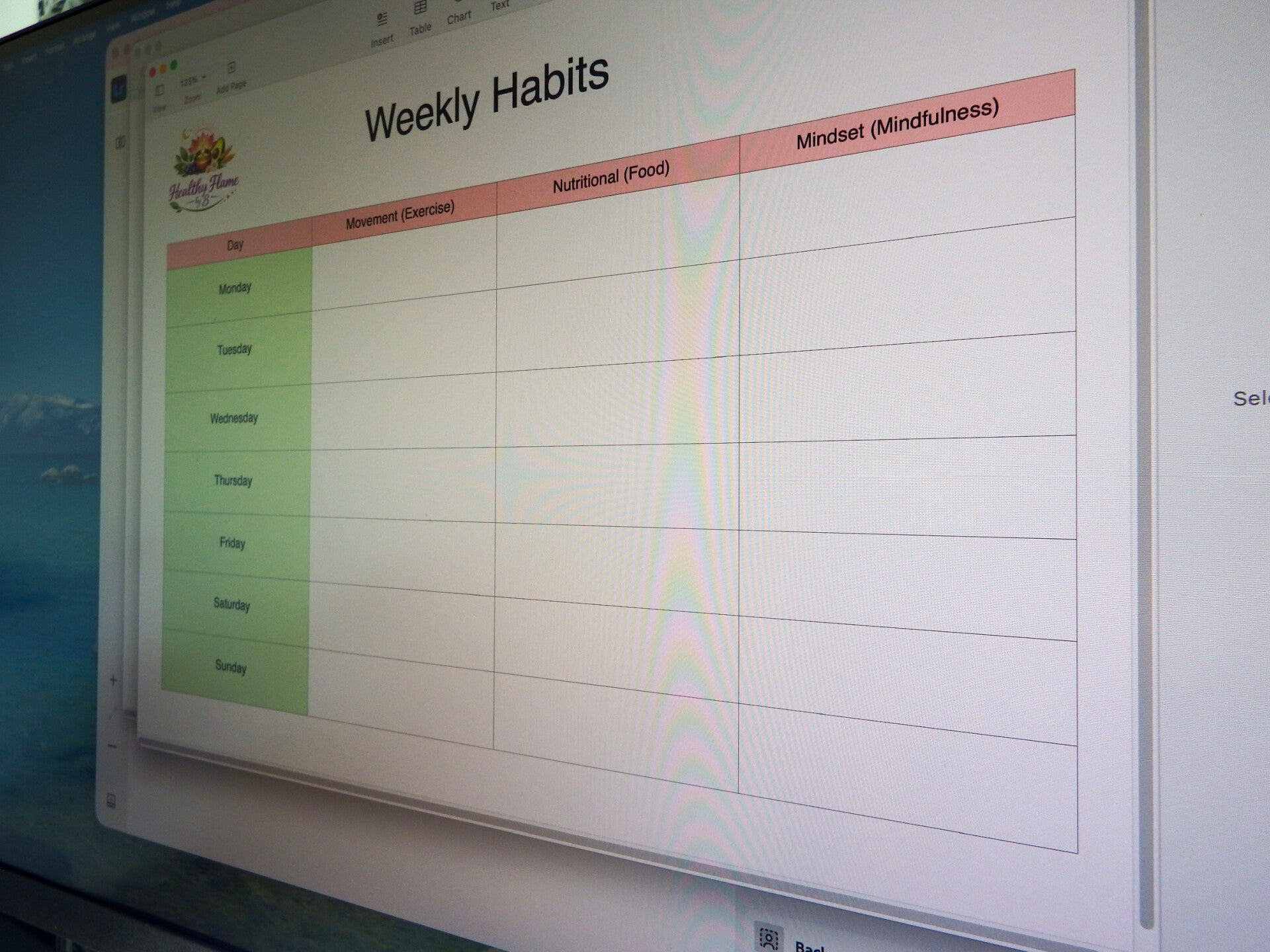 Beatrice Monti, Nutrition and Life Coach, weekly plan habits