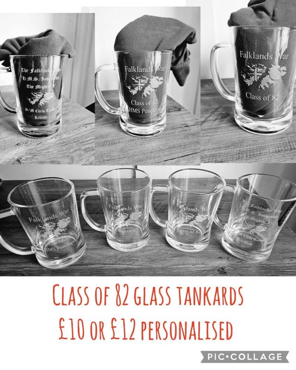 Falklands 82 glass tankard