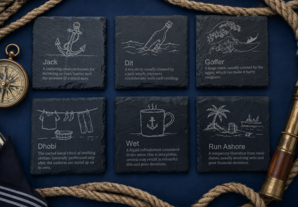 6 x Royal Navy Jackspeak coasters