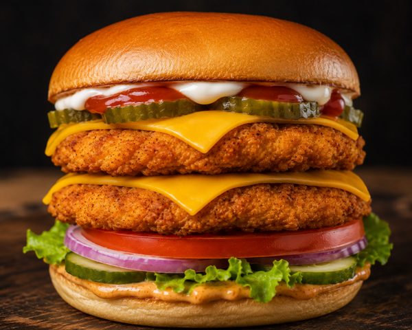 Double Smashed Chicken Burger