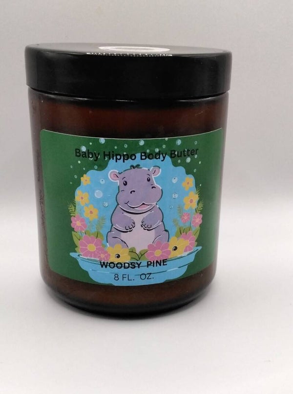 Baby Hippo Body  Butter Woodsy Pine