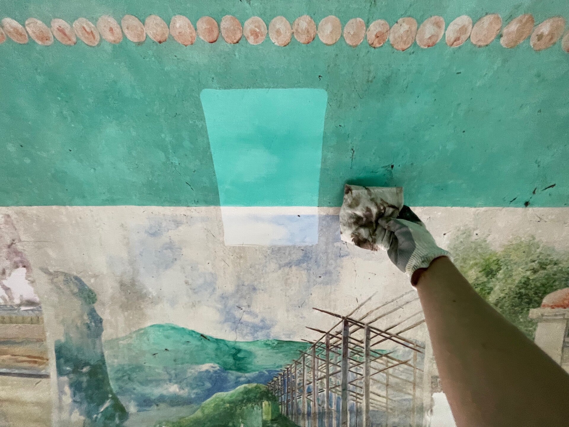 reinigen van de schilderingen