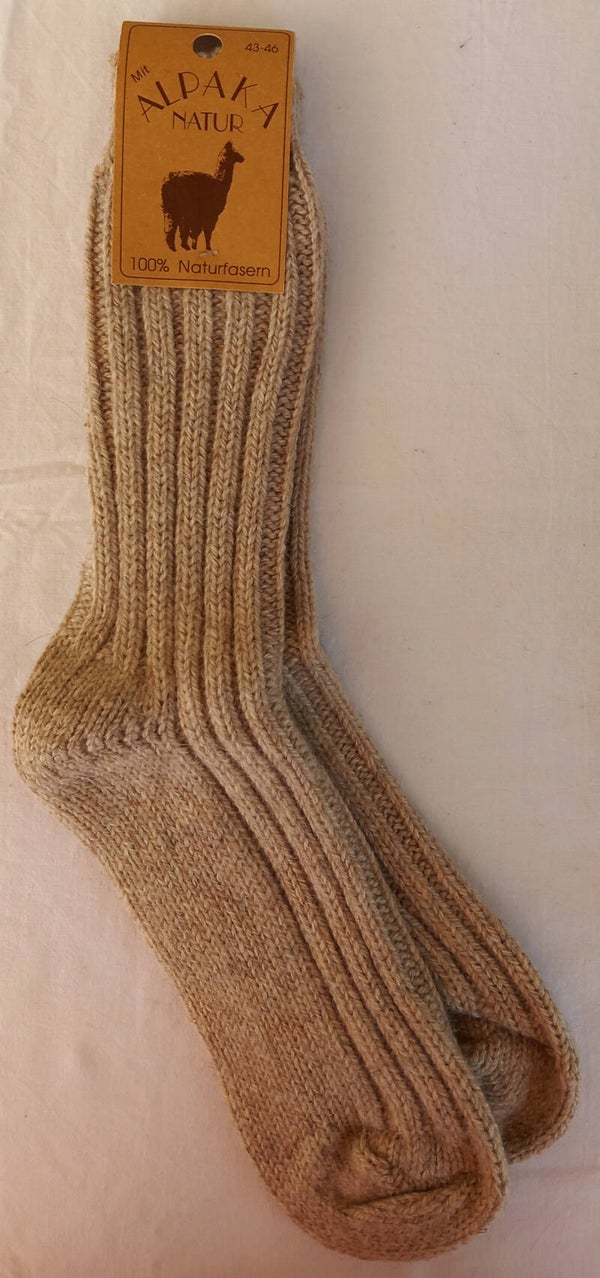 Socken mit Alpakawolle 100% Naturfaser