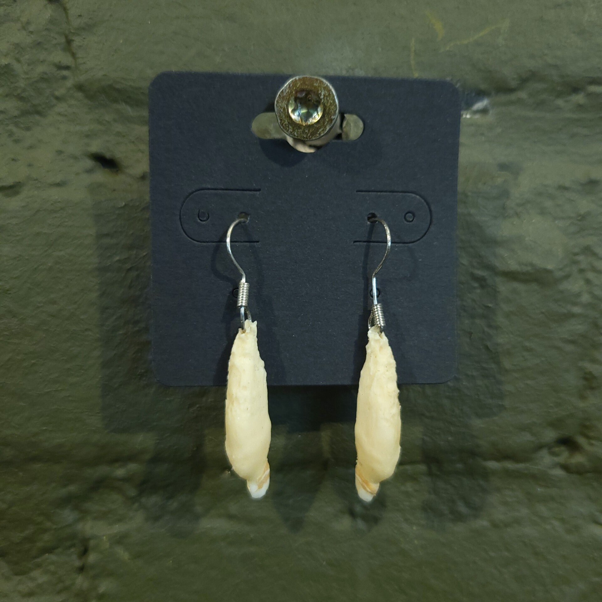 Oorbellen wolfs tanden hert