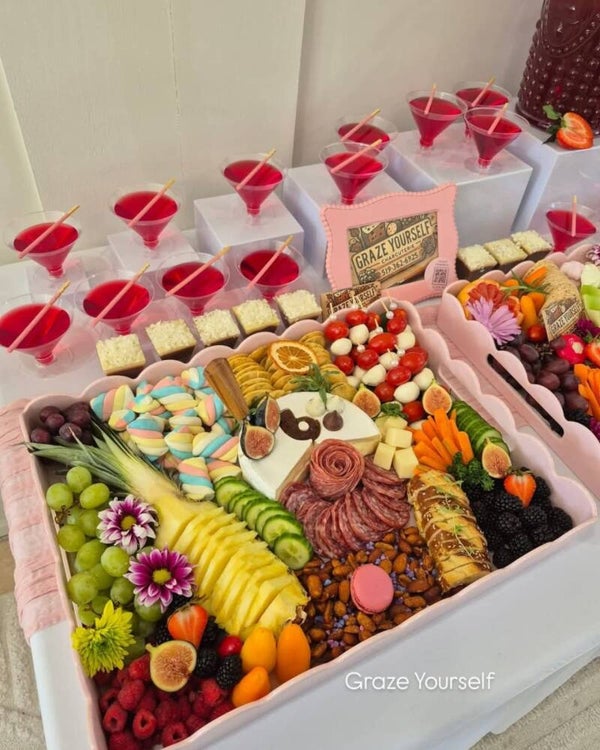 Kid-Friendly Pink Trays Party Setup