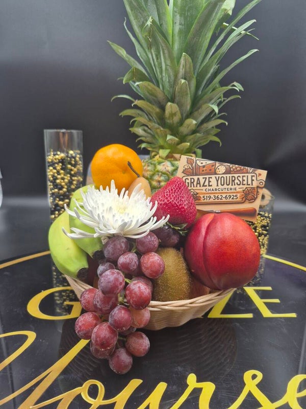 🌸 Fresh Fruit & Flower Gift Basket 🍍