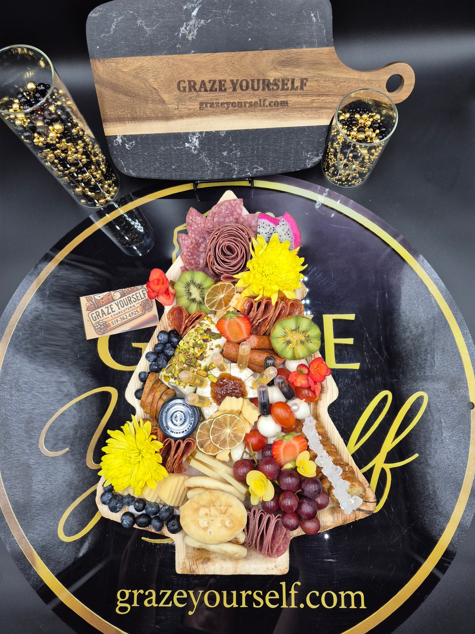 🎄 Holiday Tree Graze Tray 17" × 12"