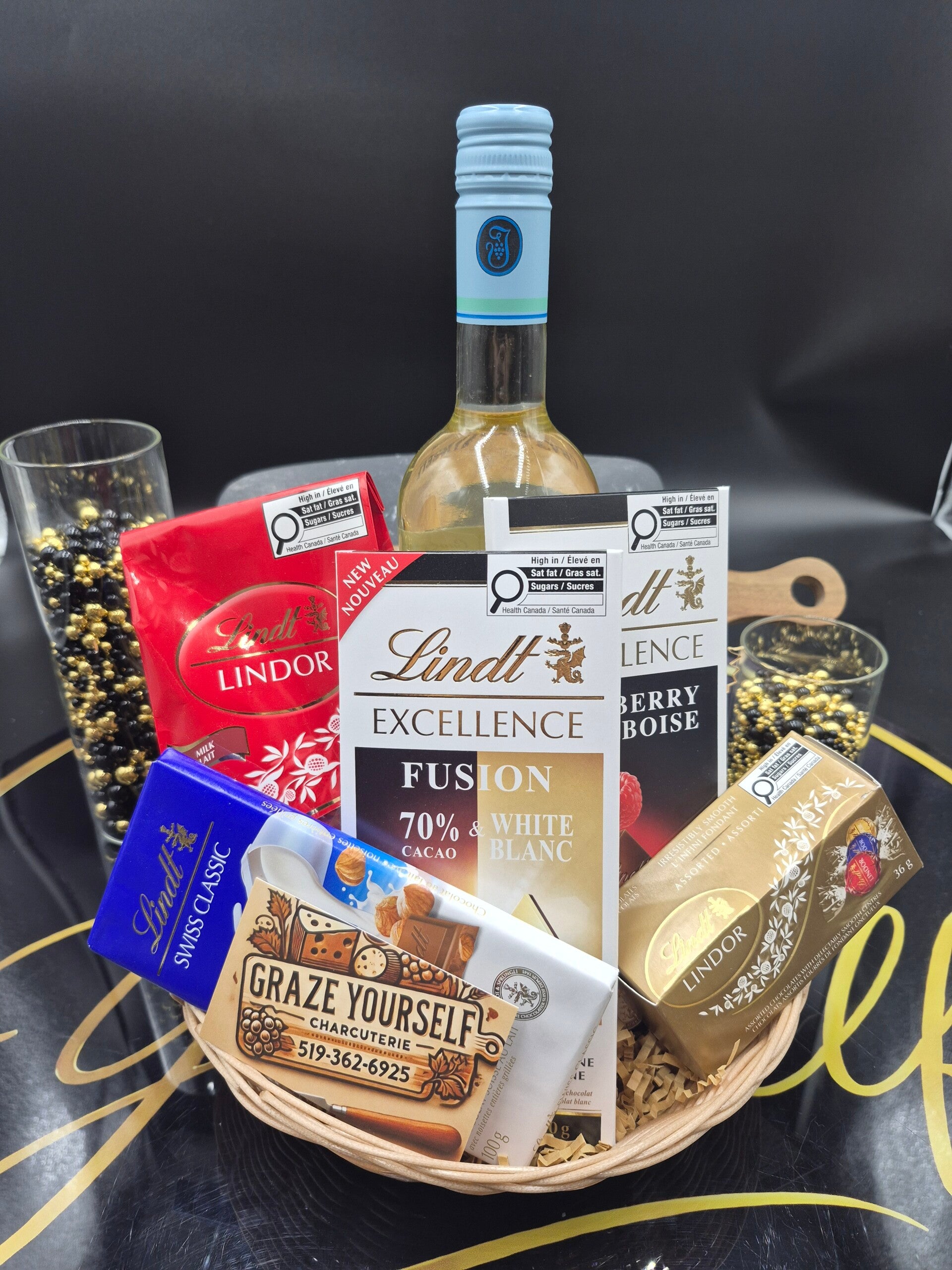 Chocolate & Non-Alcoholic Wine Gift Basket 🍫🍷