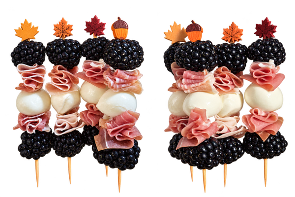 Blackberry, Prosciutto & Bocconcini Skewers