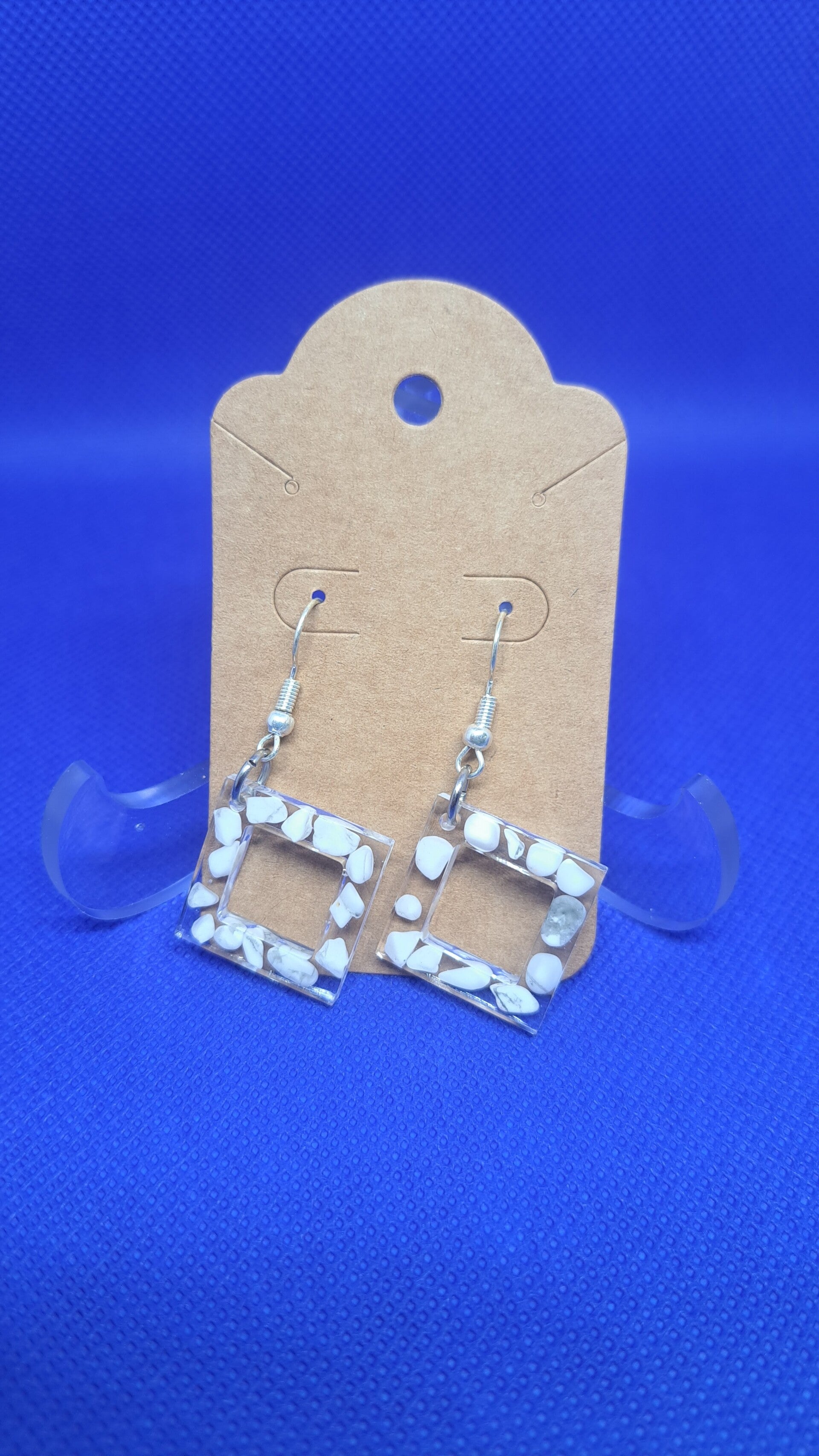 Boucles d'oreilles carré