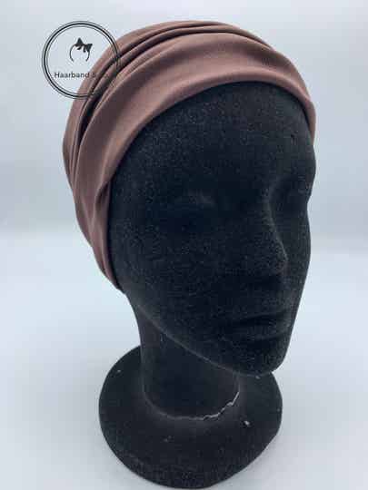 Haarband & zo, extra brede elastische haarband in de kleur donkerbruin (art.nr. 110-08)